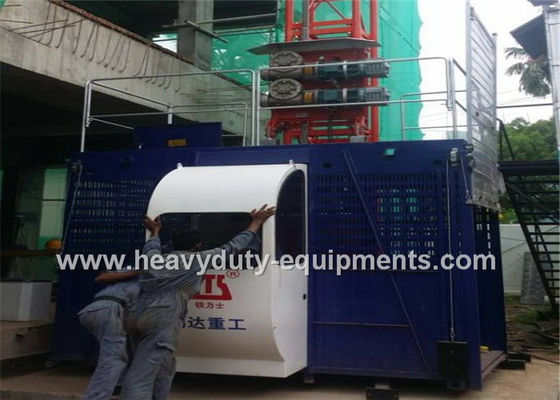 ประเทศจีน Construction elevators rated lifting speed 36m/min used at the site of large chimney construction ผู้ผลิต