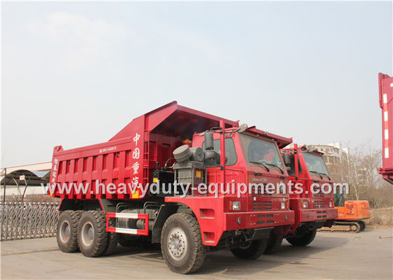 ประเทศจีน Offroad Mining Dump Trucks / Howo 70 tons Mine Dump Truck with Mining Tyres ผู้ผลิต