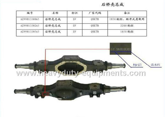 ประเทศจีน sinotruk spare part jackshaft shell part number AZ9981330066 with warranty ผู้ผลิต